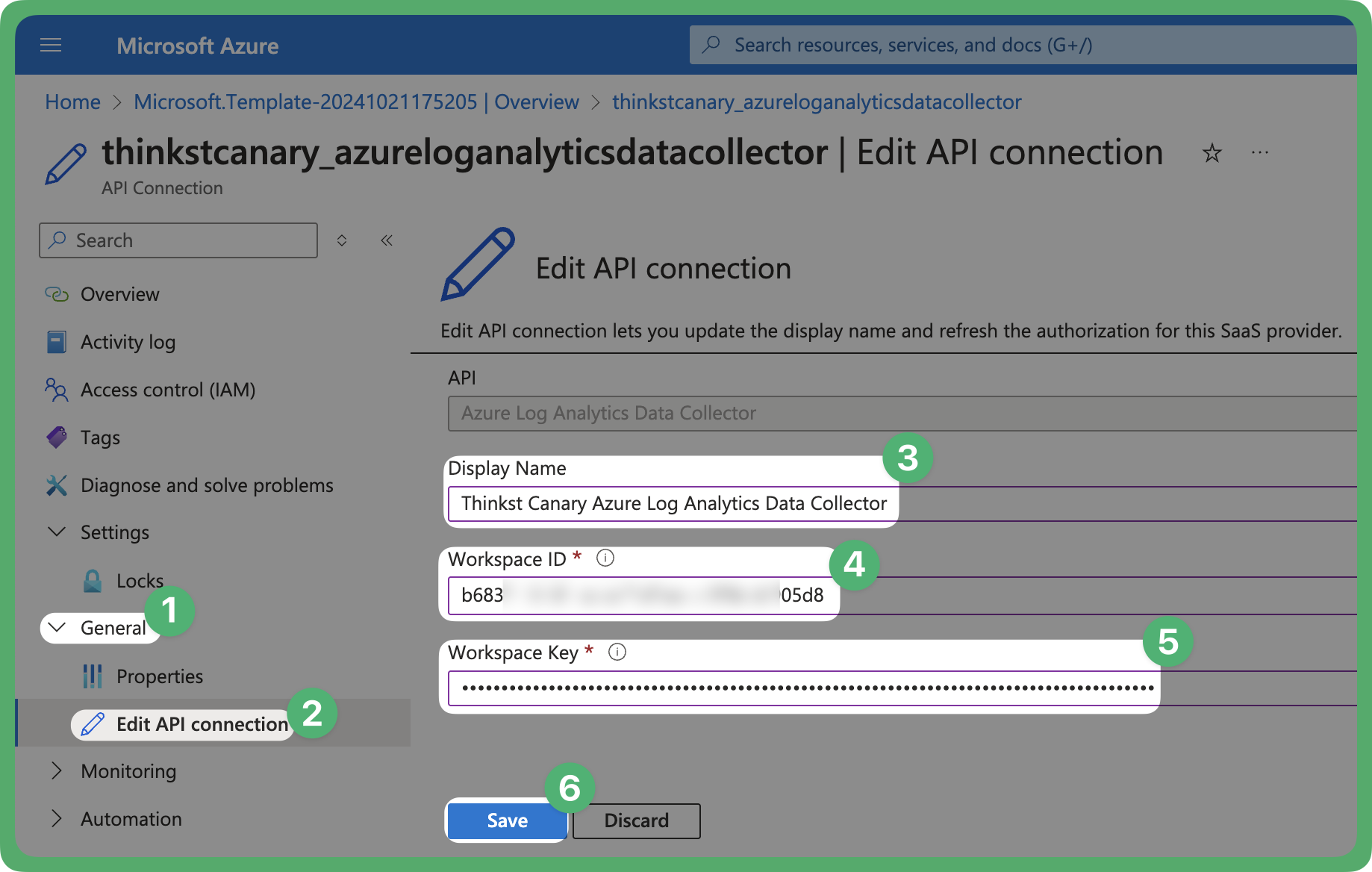 Step 2- Configure the log analytics API connection..png