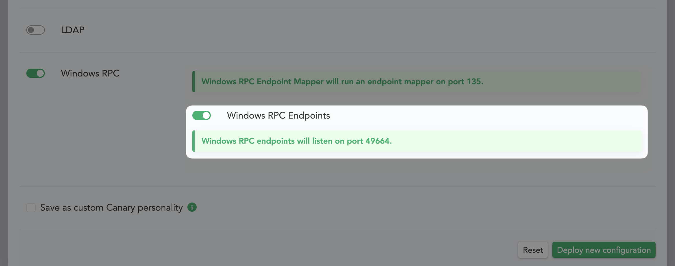 Windows RPC endpoints configuration